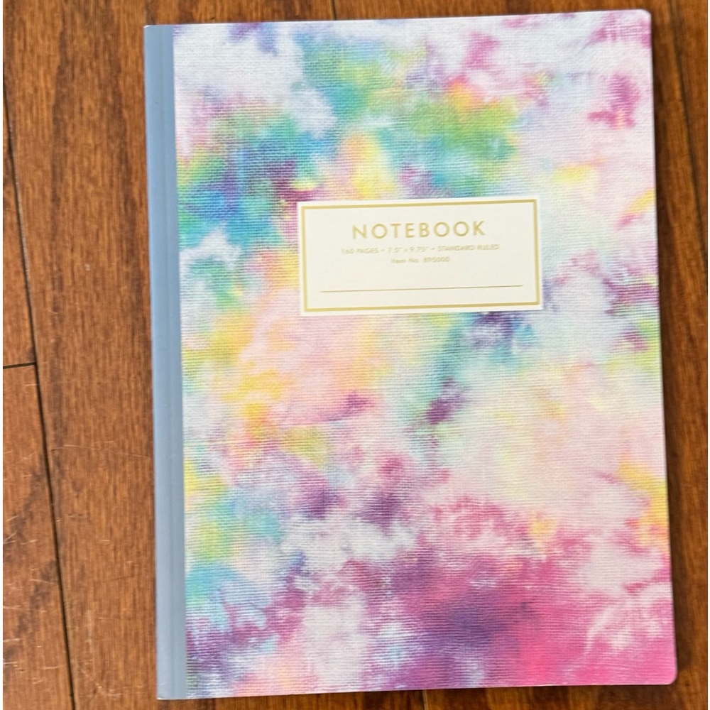 Tie dye notebook